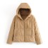 Damen-Winterjacke aus Kunstleder P1794 beige