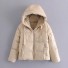 Damen-Winterjacke aus Kunstleder P1794 creme