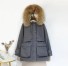 Damen Winterjacke mit Fell P1800 dunkelgrau