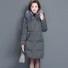 Damen Winterjacke mit Fell P2140 grau