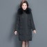 Damen Winterjacke mit Fell P2140 schwarz