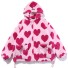 Damen-Winterjacke mit Herzen F1047 rosa