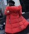 Damen-Winterjacke mit markantem Kragen J3006 rot