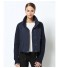 Damen-Winterjacke mit Strickärmeln J2353 dunkelblau