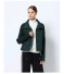 Damen-Winterjacke mit Strickärmeln J2353 grün