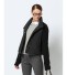 Damen-Winterjacke mit Strickärmeln J2353 schwarz