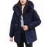 Damen-Winterjacke P1788 dunkelblau