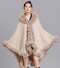 Damen-Winterponcho P2529 beige