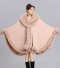 Damen-Winterponcho P2529 rosa