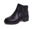 Damen-Winterstiefeletten mit Absatz J1202 schwarz