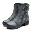 Damen-Winterstiefeletten mit Blume J1817 grau