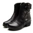 Damen-Winterstiefeletten mit Blume J1817 schwarz