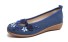 Damenballerinas mit Blumen A604 blau