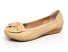 Damenballerinas mit Strasssteinen und Schleife J3109 beige