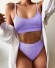 Damenbikini mit hoher Taille hellviolett