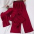 Damenbluse und Hose B1188 rot