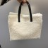 Damenhandtasche aus Wolle M1549 creme