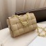 Damenhandtasche mit Goldkette M673 khaki