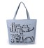 Damenhandtasche mit Katzen J1043 grau