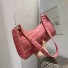 Damenhandtasche mit Schlangenledermuster M1310 rosa