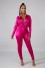 Damenhemd und Hose B1077 fuchsia