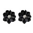 Damenohrringe Blumen H754 schwarz