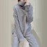 Damenpullover und Hose B878 grau