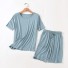 Damenpyjama P2686 blau