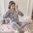 Damenpyjama P2810 grau