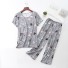 Damenpyjama P2888 grau