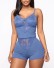 Damenpyjama P2895 blau