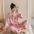 Damenpyjama P3148 rosa