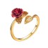 Damenring mit einer Rose D2608 golden