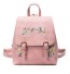 Damenrucksack mit Blumenmuster J2438 rosa