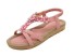 Damensandalen mit Strasssteinen rosa