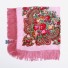 Damenschal mit Blumen J3277 rosa