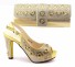 Damenset - Pumps und eine Tasche golden