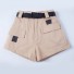 Damenshorts mit Gürtel beige