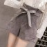 Damenshorts mit Schleife A713 grau