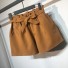 Damenshorts mit Schleife hellbraun