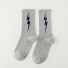 Damensocken mit Blitz grau