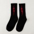 Damensocken mit Blitz schwarz