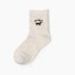 Damensocken mit Hund A897 creme