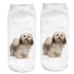 Damensocken mit Hundeaufdruck 2