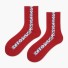 Damensocken mit Leopardenstreifen rot