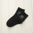 Damensocken mit Smiley-Gesicht schwarz