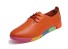 Damenstiefeletten mit buntem Plateau J2395 orange