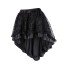 Dámska asymetrická sukňa s čipkou čierna
