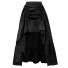 Dámska asymetrická sukňa s riasením čierna