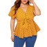 Damska bluzka w rozmiarze plus size żółty